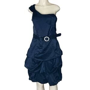 Torrid One Shoulder Dress Navy Blue Reptile Snake Print Size 12 0 NWT